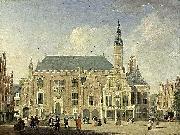 Jan ten Compe Haarlem: view of the Town Hall France oil painting artist
